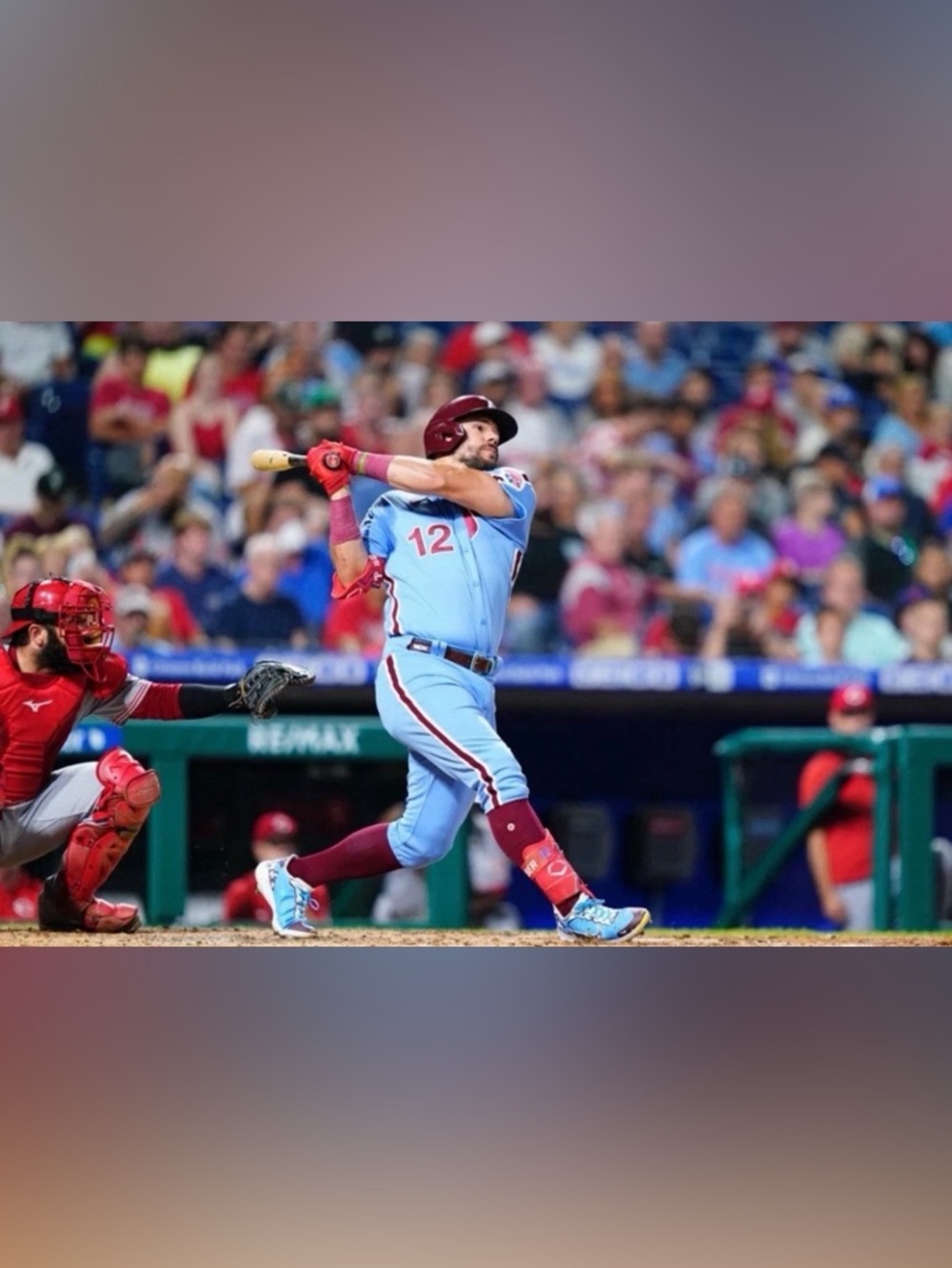 Majestic Authentic Phillies Kyle Schwarber Cooperstown Baseball Jersey Men’s L - Picture 2 of 7